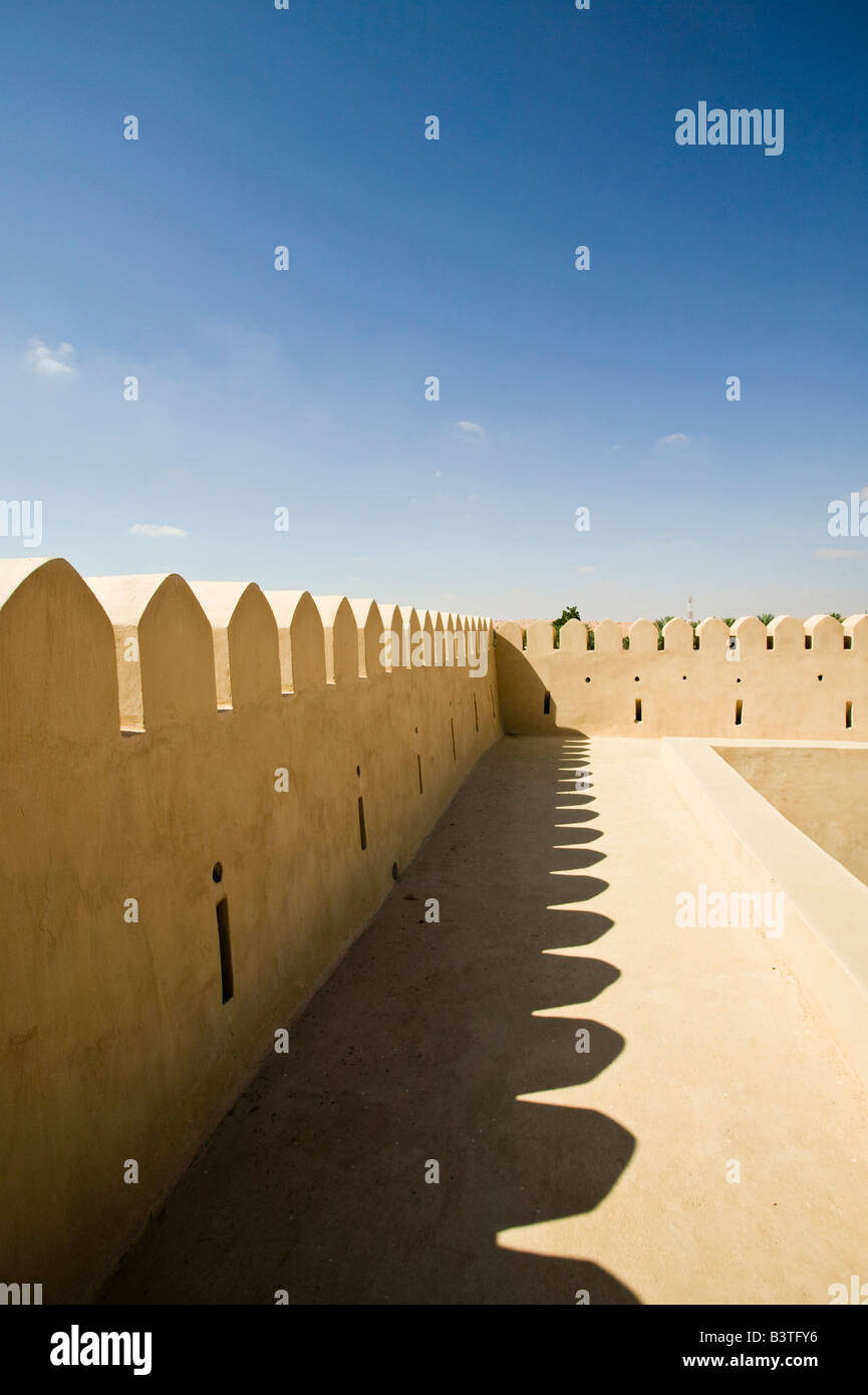 Omán, Sharqiya, Región Al Minitrib. Al Minitrib Fort Foto de stock