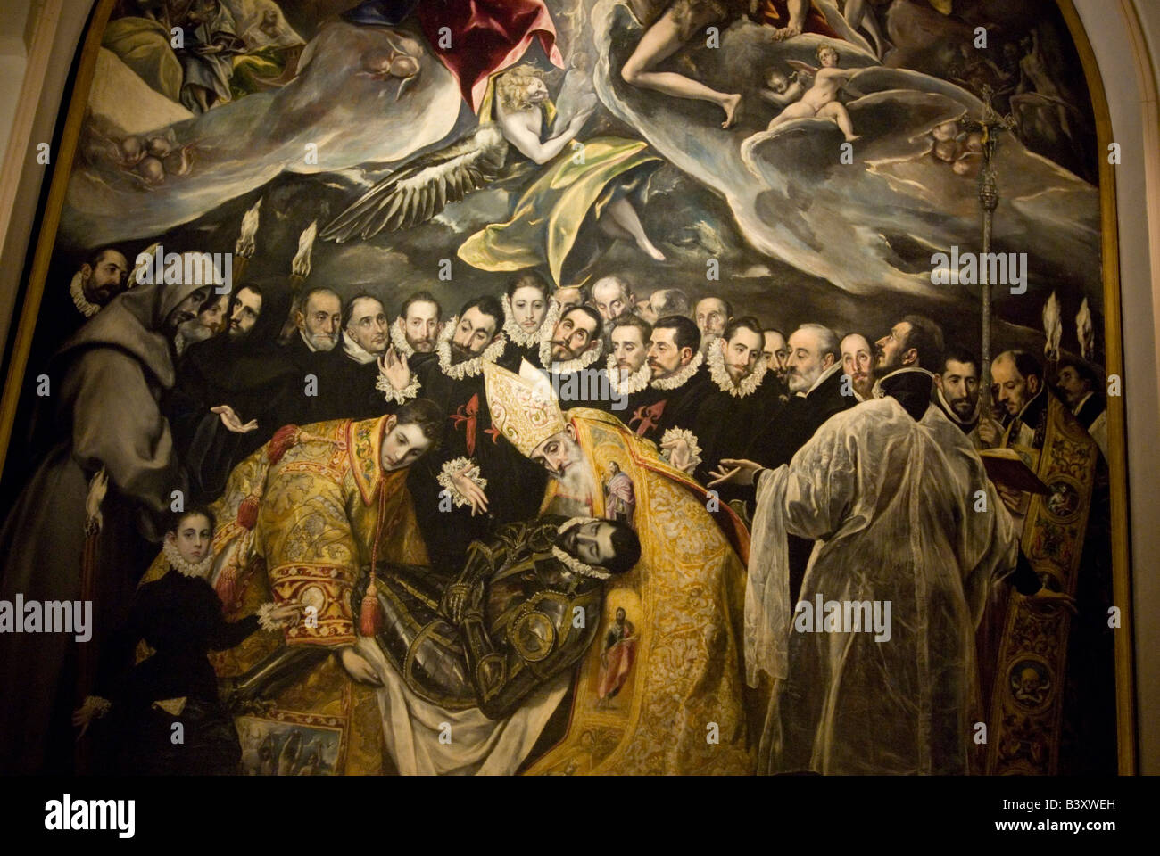 El Entierro del Conde de Orgaz de El Greco Toledo Castilla La Mancha España Foto de stock