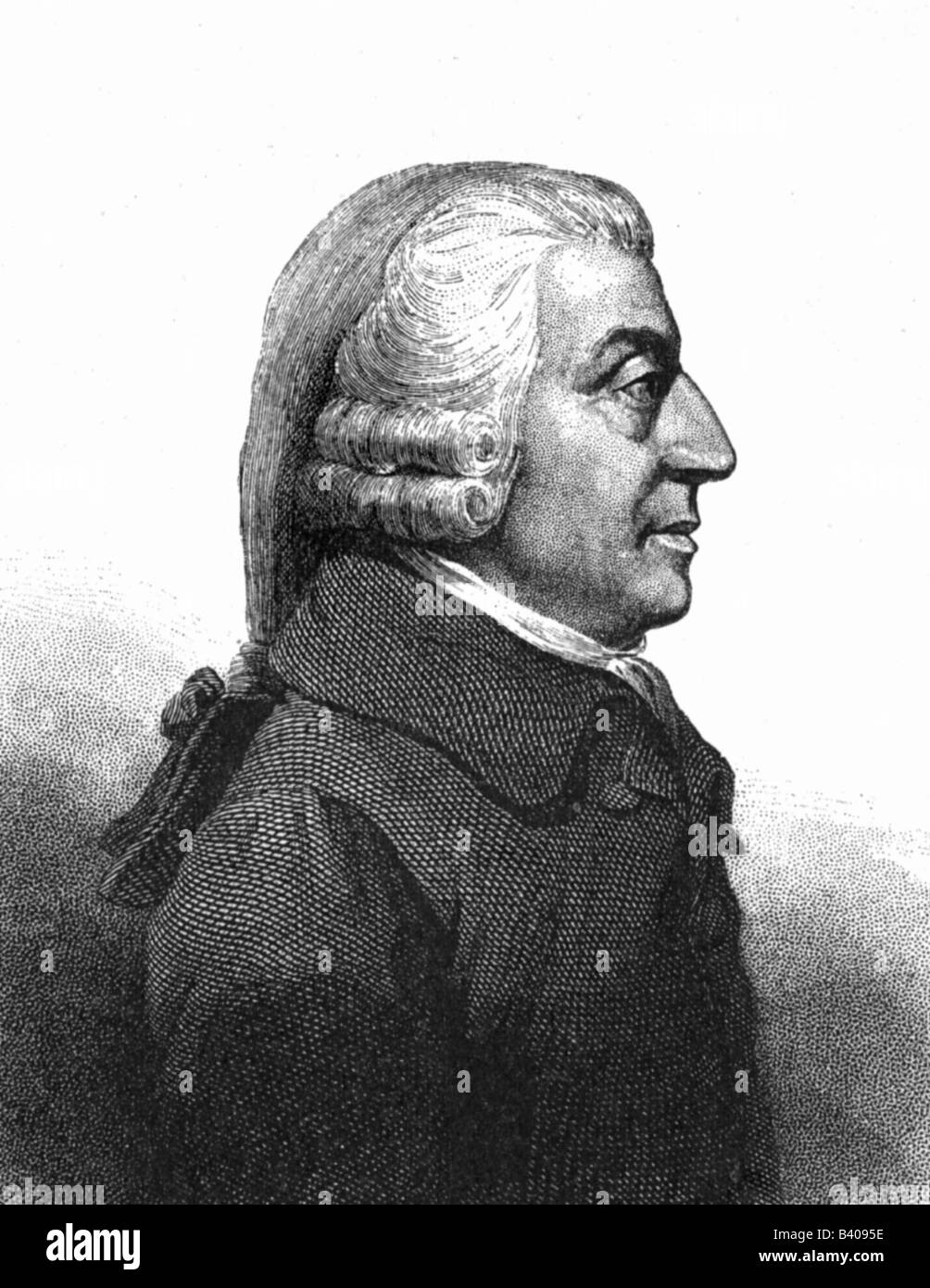 Smith, Adam, 5.6.1723 - 17.7.1790, economista escocés, perfil, retrato, grabado , Artist's Copyright no ha de ser borrado Foto de stock