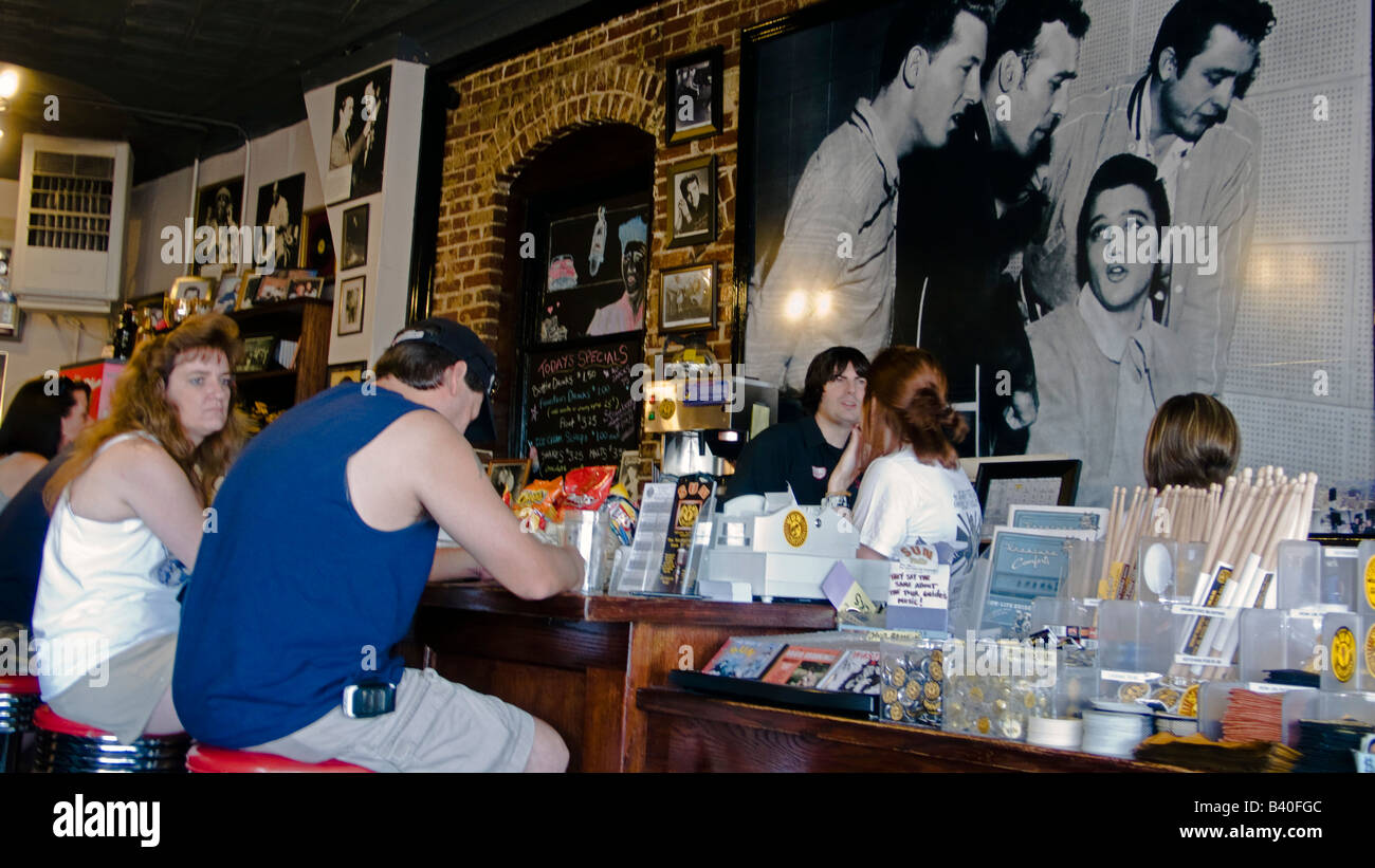 Sun Studio cafe Memphis Tennessee Foto de stock