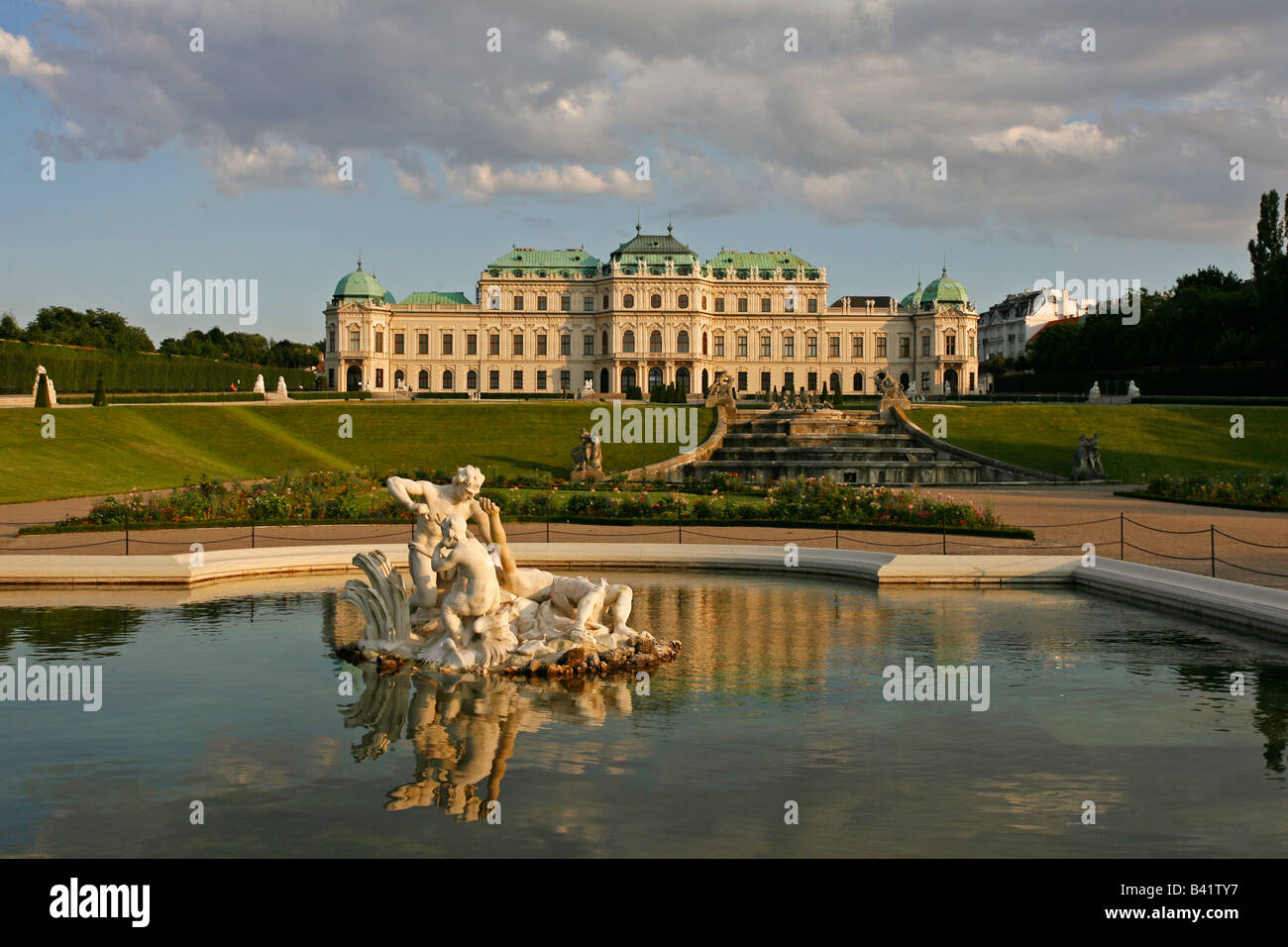 Oberes Belvedere Vienna Austria Foto de stock