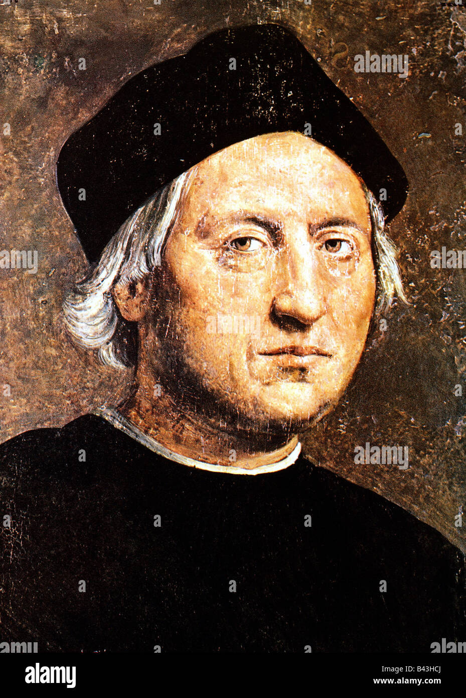 Columbus, Christopher, 1451 - 20.5.1506, explorador italiano, retrato, atribuido a Ridolfo Ghirlandaio, Museo Nacional de Génova, Italia, Foto de stock