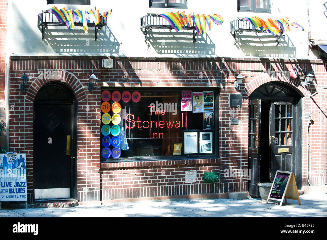 El Stonewall Inn, Grenwhich Village, Nueva York Foto de stock