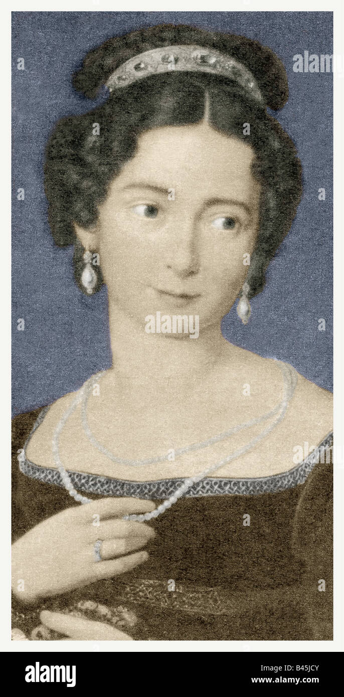 Victoria, 17.8.1786 - 16.3.1861, Duquesa de Kent y Strathearn, retrato, ilustración contemporánea, siglo 19, de color posterior, , Foto de stock