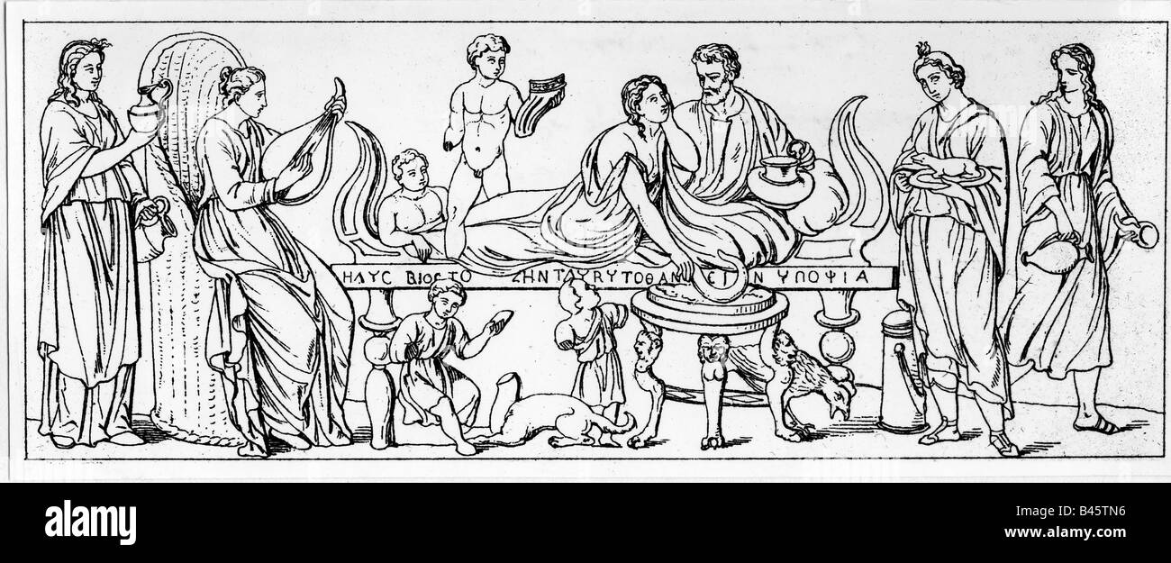 Antiguos romanos comiendo Imágenes de stock en blanco y negro Alamy