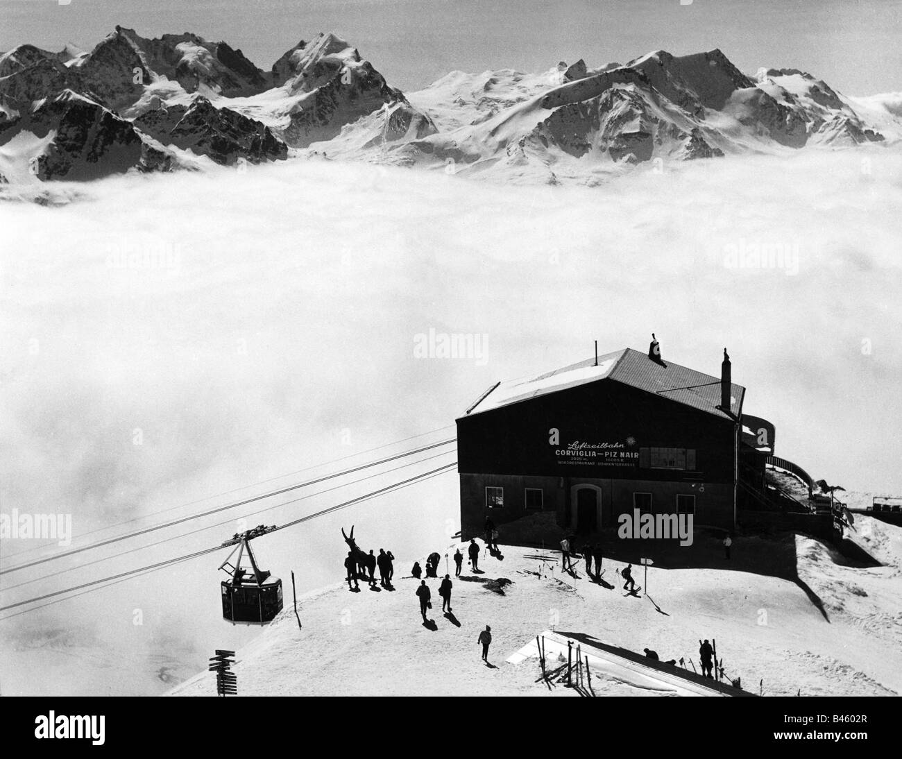 Geografía / viajes, Suiza, Graubünden, estación de montaña Piz Nair, 1960, Foto de stock