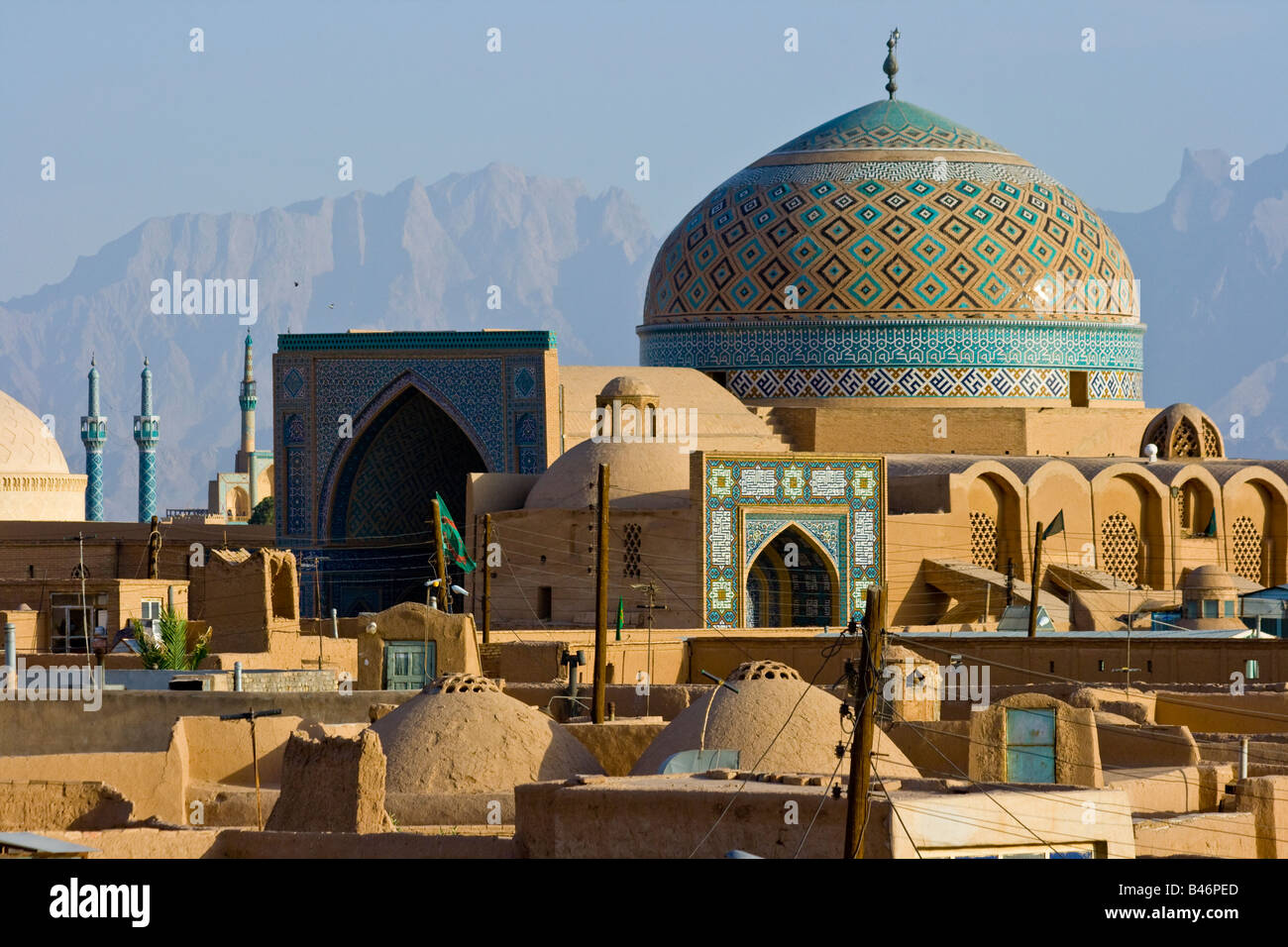 Jameh Masjid o Mezquita del Viernes en Yazd, Irán Foto de stock