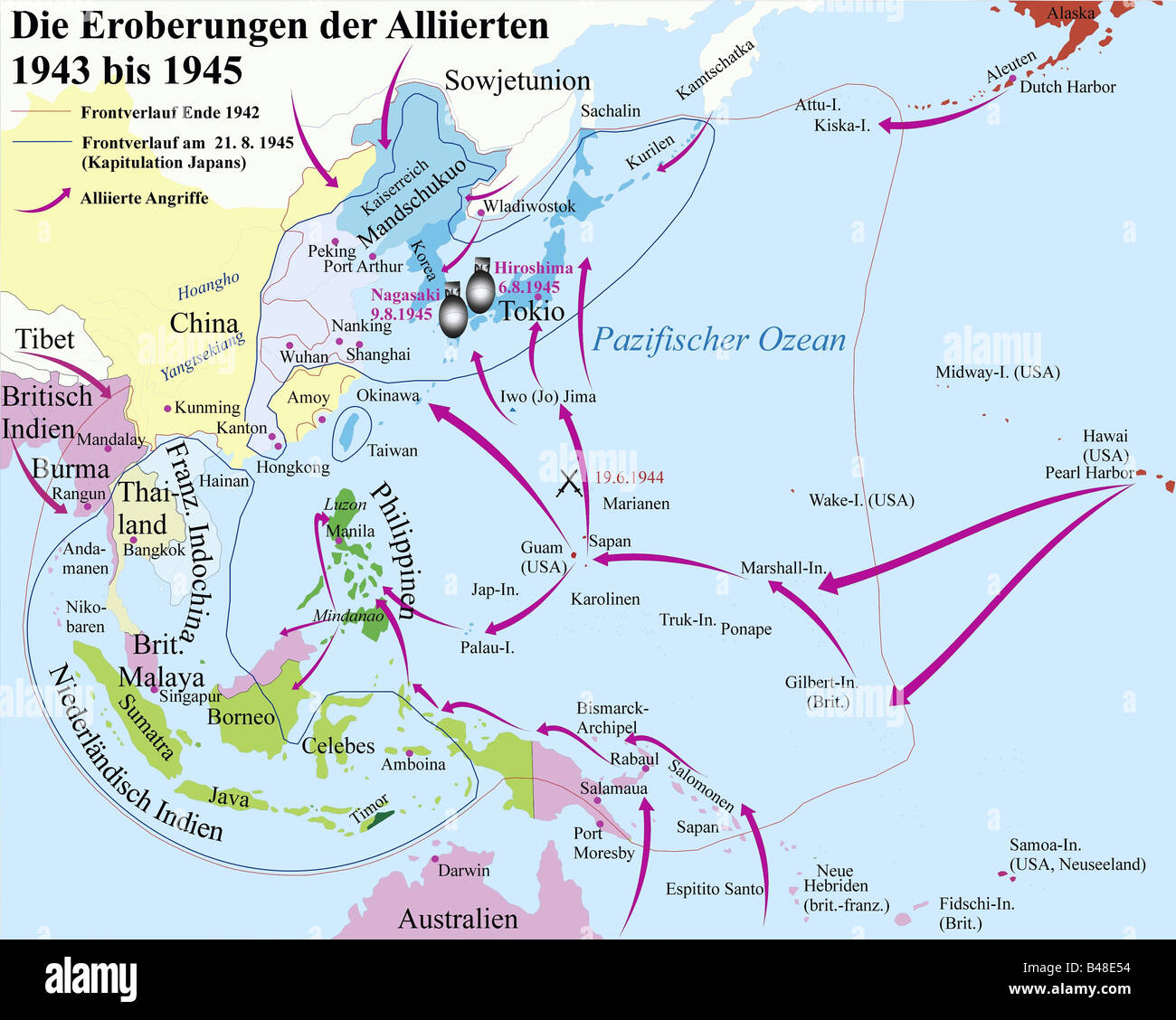 Carthography, mapas históricos, de la Segunda Guerra Mundial / WW II