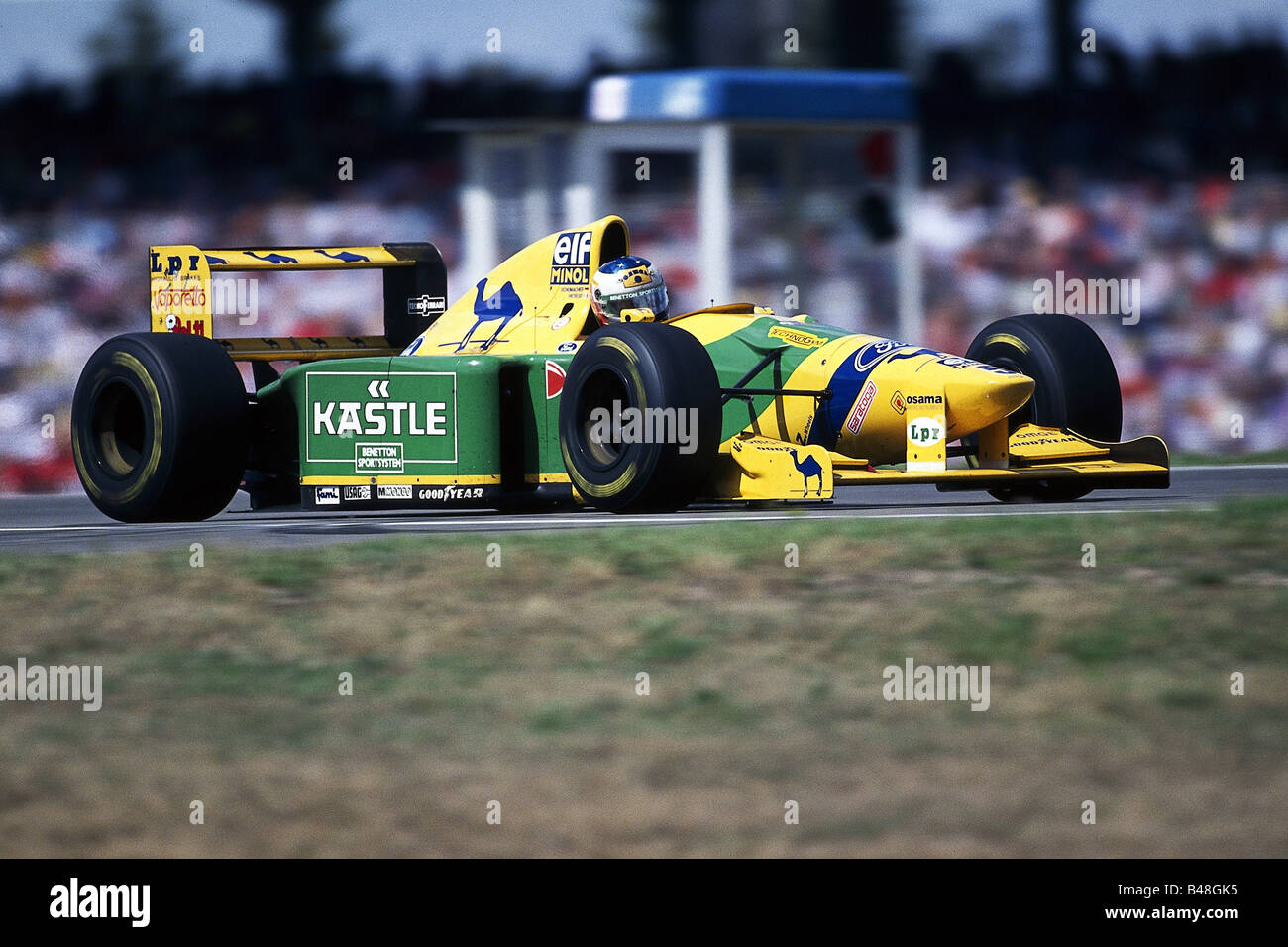 Schumacher, Michael, * 3.1.1969, atleta alemán (automovilismo), Fórmula uno, Gran Premio Hockenheim, Alemania, 1993, Foto de stock