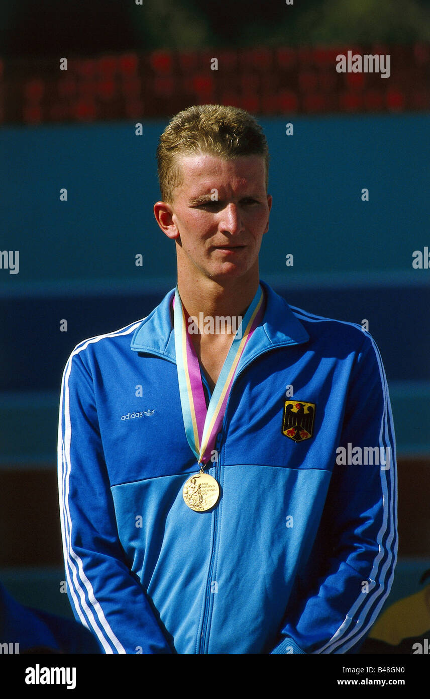 Groß, Michael, * 17.6.1964, atleta alemán, natación, medio tiempo, Juegos Olímpicos, los Ángeles, 1984, Foto de stock
