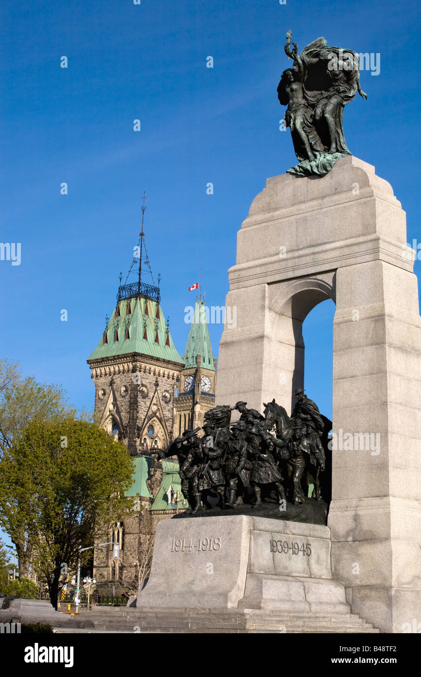 El National War Memorial, el Parlamento motivos, Ottawa, Ontario, Canadá Foto de stock