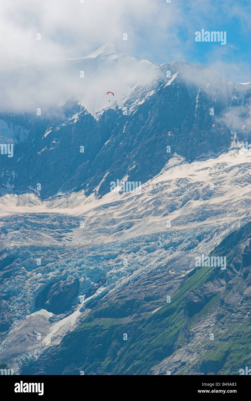 Glaciar alpino Foto de stock