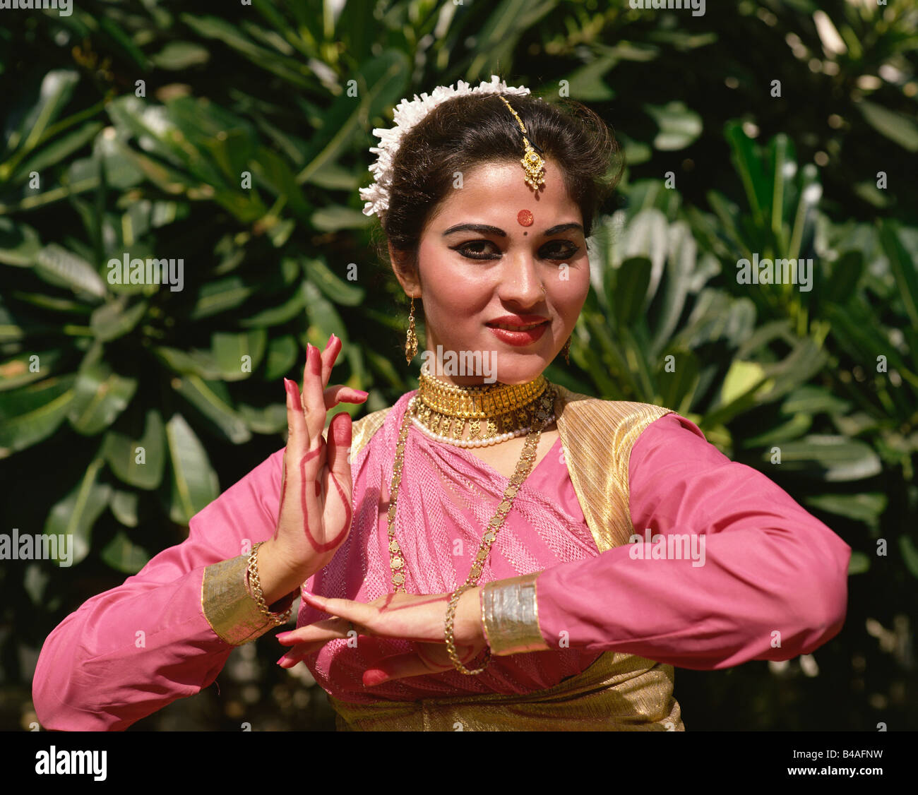 La India, Mumbai, la danza Kathak Foto de stock