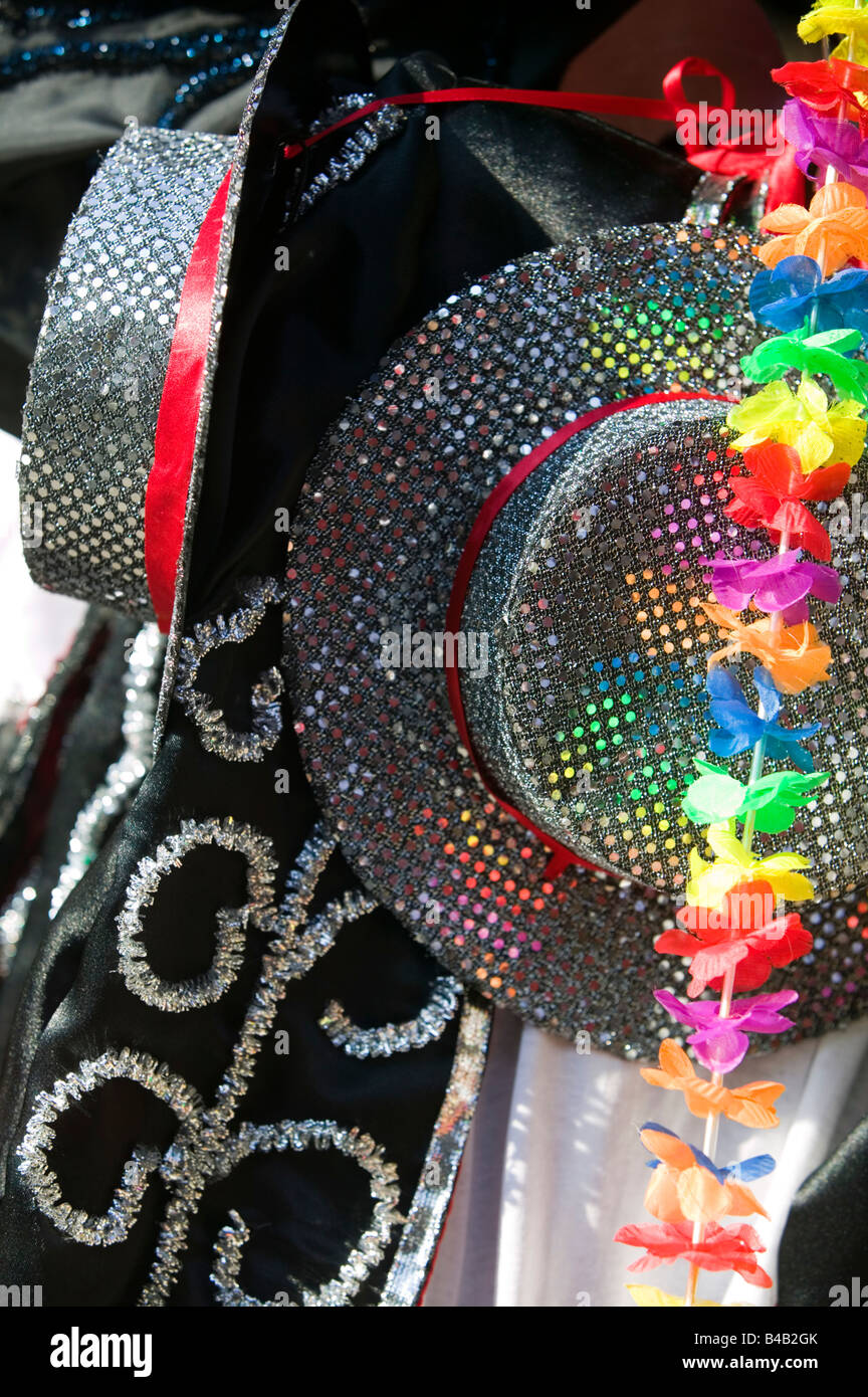 Trajes de Carnaval en el carnaval de Hackney, Londres Foto de stock