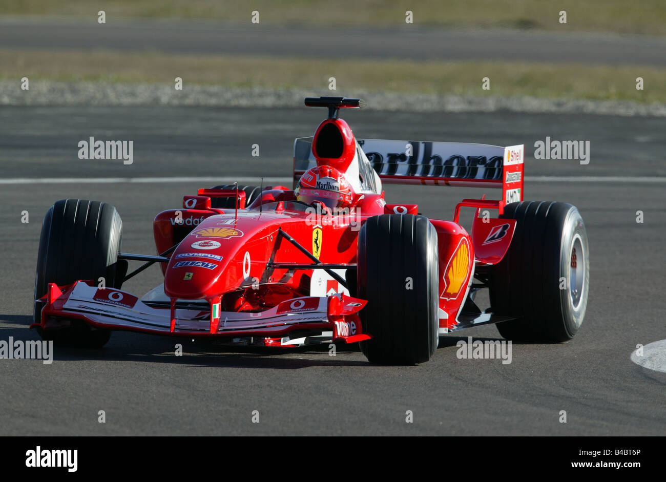 El deporte del motor, Michael Schumacher en Ferrari, FORMEL 1, Personas, Race Driver, racetrack, circuito, Race Course, conducción, diagonal Foto de stock