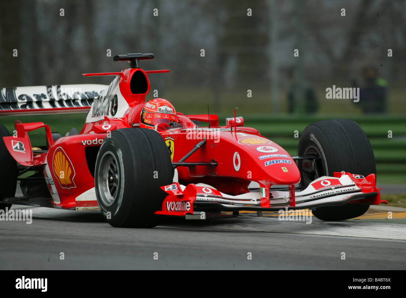 El deporte del motor, Michael Schumacher en Ferrari, FORMEL 1, Personas, Race Driver, racetrack, circuito, Race Course, conducción, diagonal Foto de stock