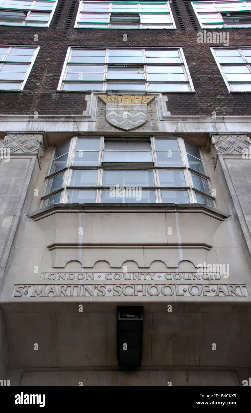 St Martin's School of Art en Charing Cross Road de Londres, Inglaterra Foto de stock