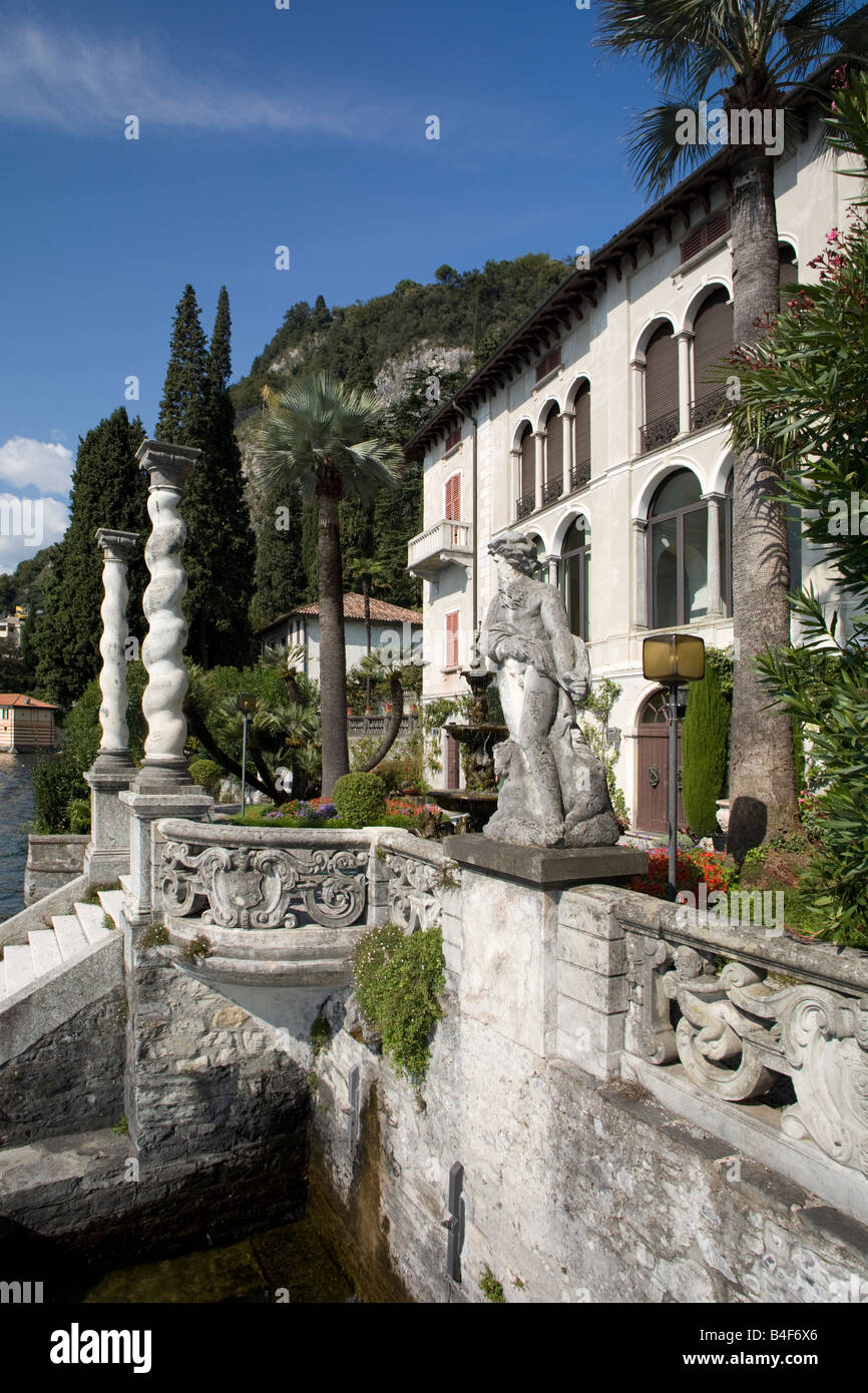 Los jardines de Villa Monastero, Varenna, Italia Foto de stock