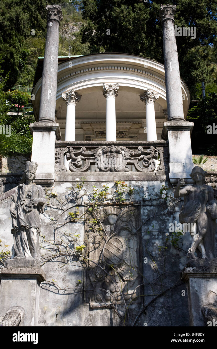 Los jardines de Villa Monastero, Varenna, Italia. Foto de stock