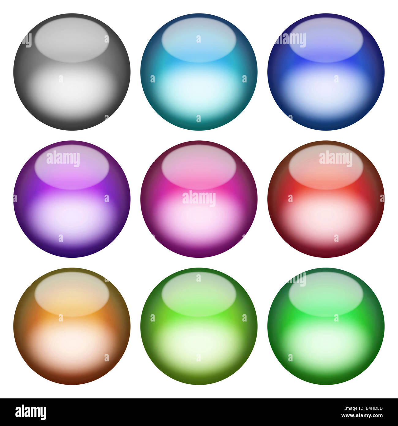 por favor confirmar Inquieto artículo Una colección de colores pastel 3d esferas que funcionarán como botones o  iconos grandes Fotografía de stock - Alamy