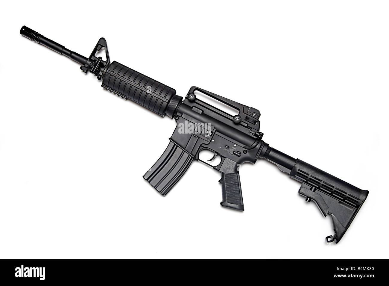 Arma Moderna US Army Rifle M4A1 Objeto Aislado Sobre Fondo Blanco arma-moderna-us-army-rifle-m4a1-objeto-aislado-sobre-fondo-blanco