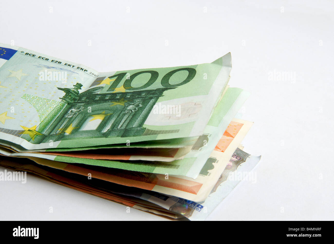 Billetes de euros Foto de stock