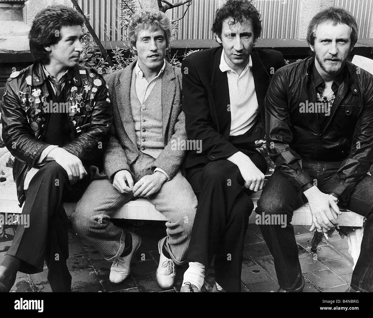 El Grupo de pop que desde la izquierda Kenny Jones Roger Daltrey Peter Townshend, John Entwistle Foto de stock