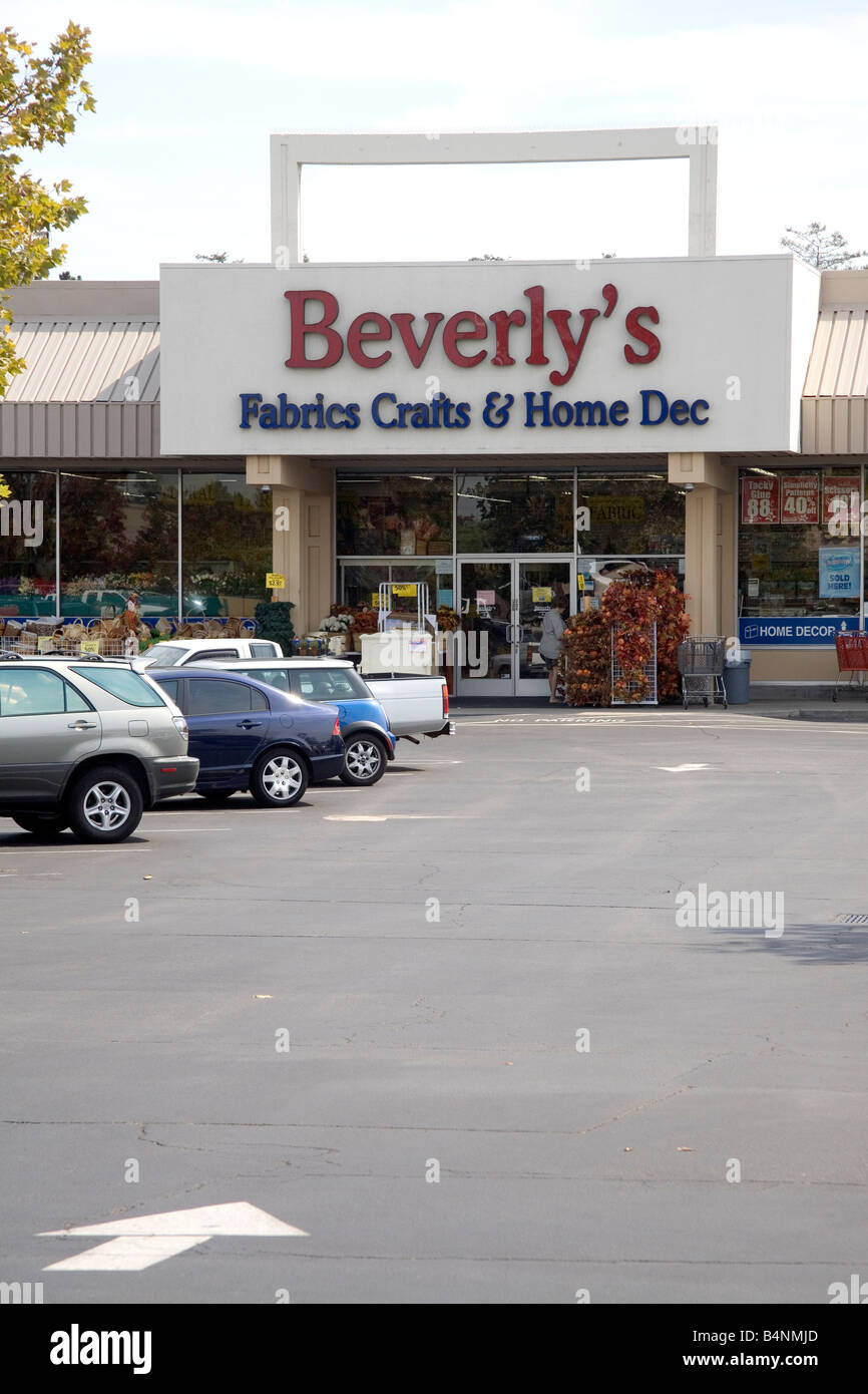 Artesanía y telas Beverlys Home Dec tienda en San José, California, EE.UU  Fotografía de stock - Alamy