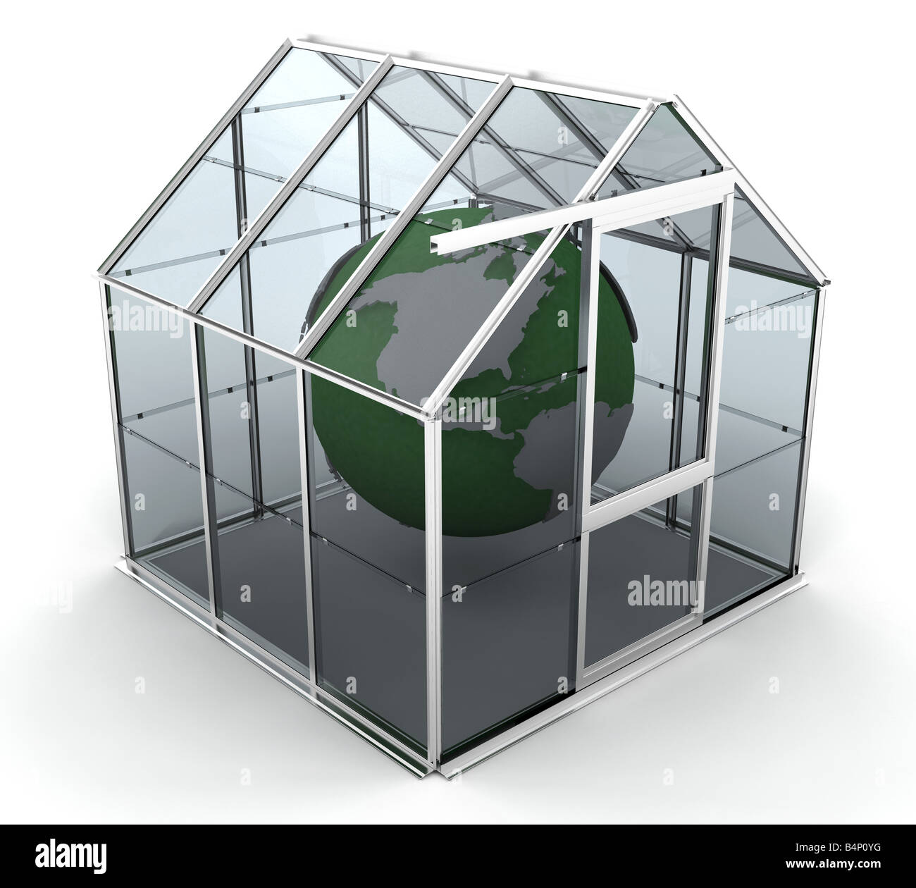 Imagen 3D prestados representando el calentamiento global Foto de stock