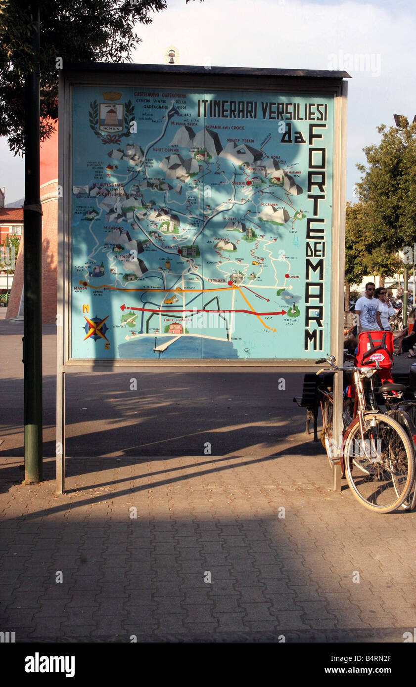 Mapa Forte dei Marmi Toscana Italia Fotografía de stock Alamy