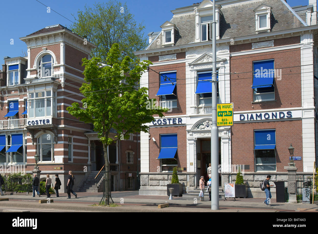 3 casas de Coster Diamonds y su museo de los diamantes en Museumplein,  Ámsterdam, Holanda Fotografía de stock - Alamy