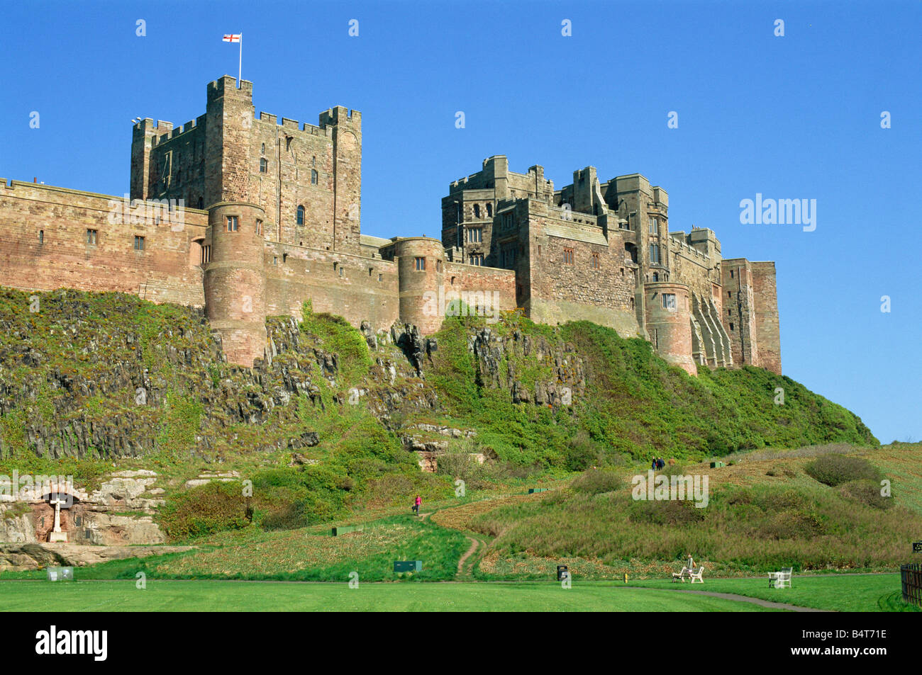 Inglaterra, Northumbria, Bamburgh, Bamburgh Castle Foto de stock