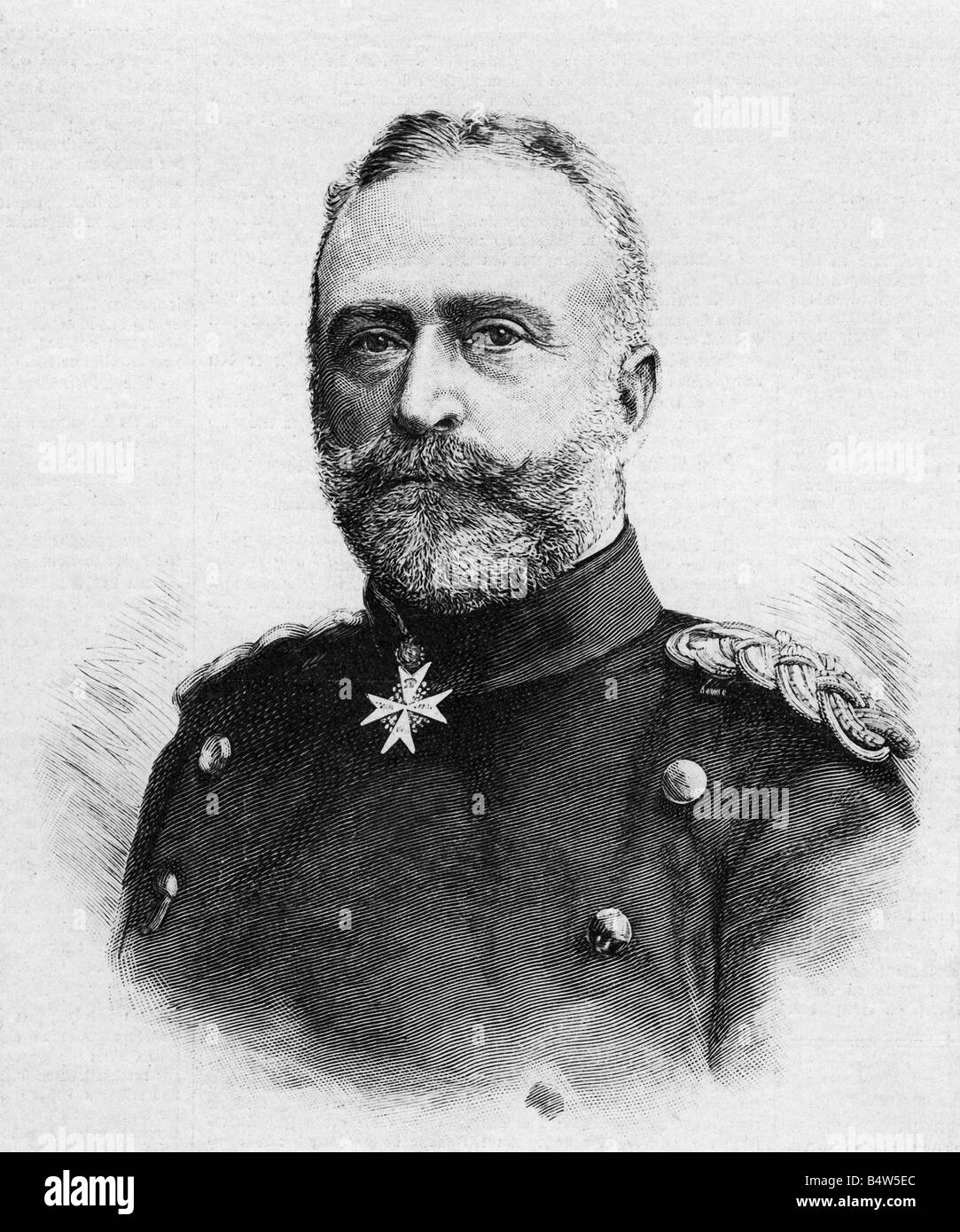 Burg, Ludwig Freyherr von, 1776 - 1833, militar, retrato, grabado en madera, , Foto de stock