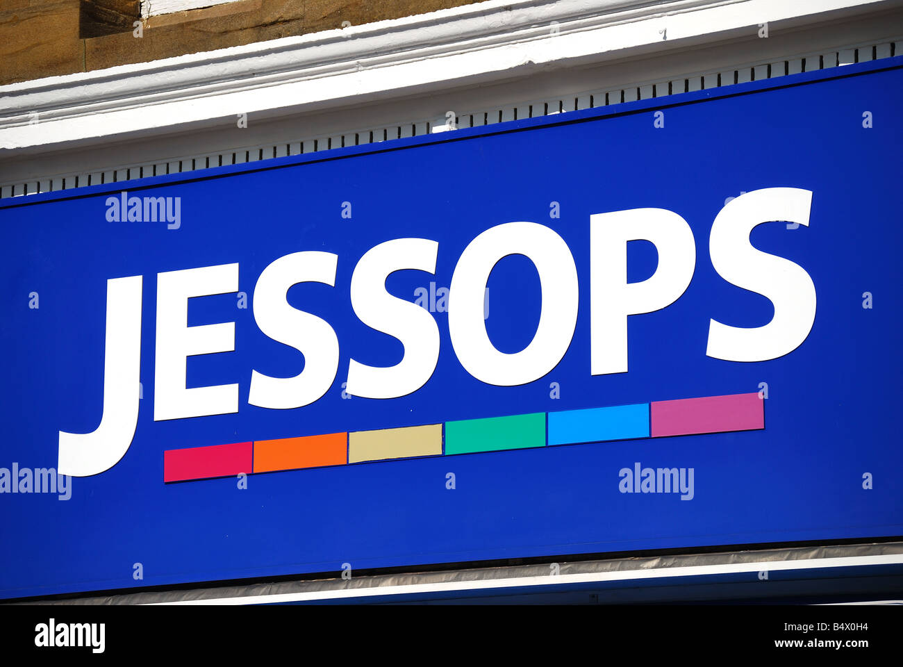 Tienda fotográfica Jessops firmar, St.James Street, Taunton, Somerset, England, Reino Unido Foto de stock
