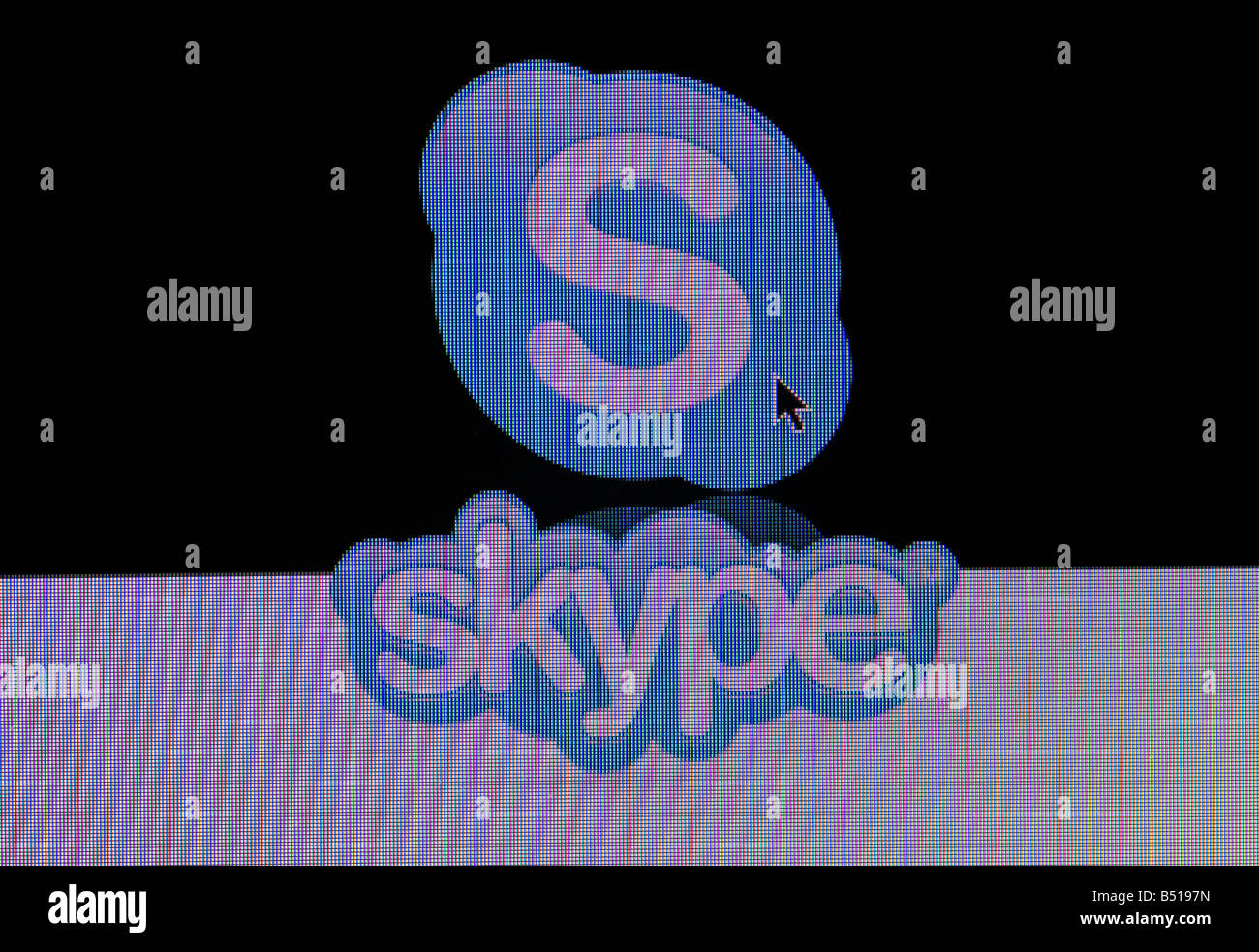 La aplicación de mensajería instantánea de Skype Foto de stock