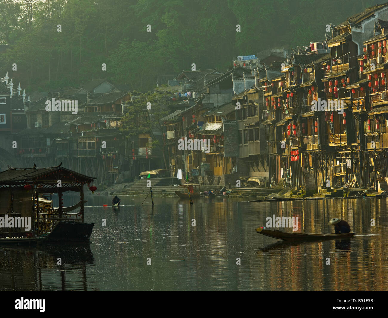 La antigua ciudad de Fenghuang en China Foto de stock