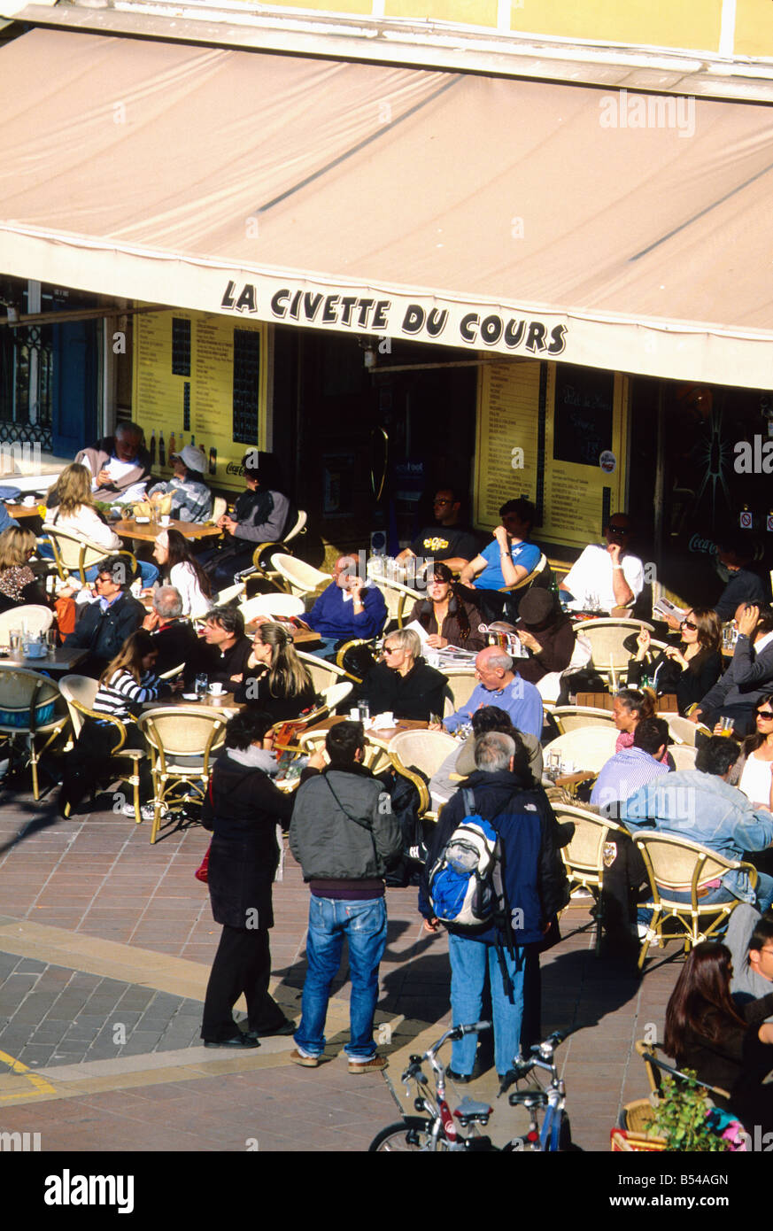 Cours Saleya Nice Alpes Maritimes 06 French Riviera Cote d'azur PACA Francia Europa Foto de stock