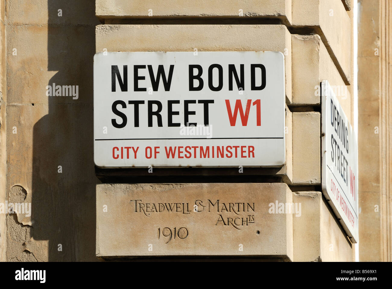 New Bond Street calle signo Foto de stock
