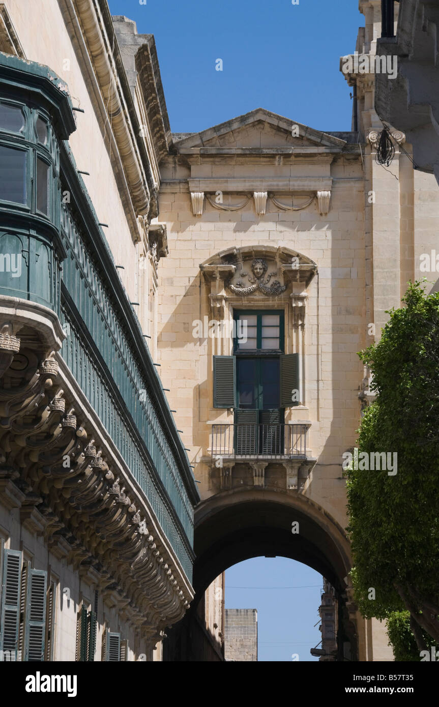 Exterior del Palacio del Gran Maestre, Valletta, Malta, Europa Foto de stock