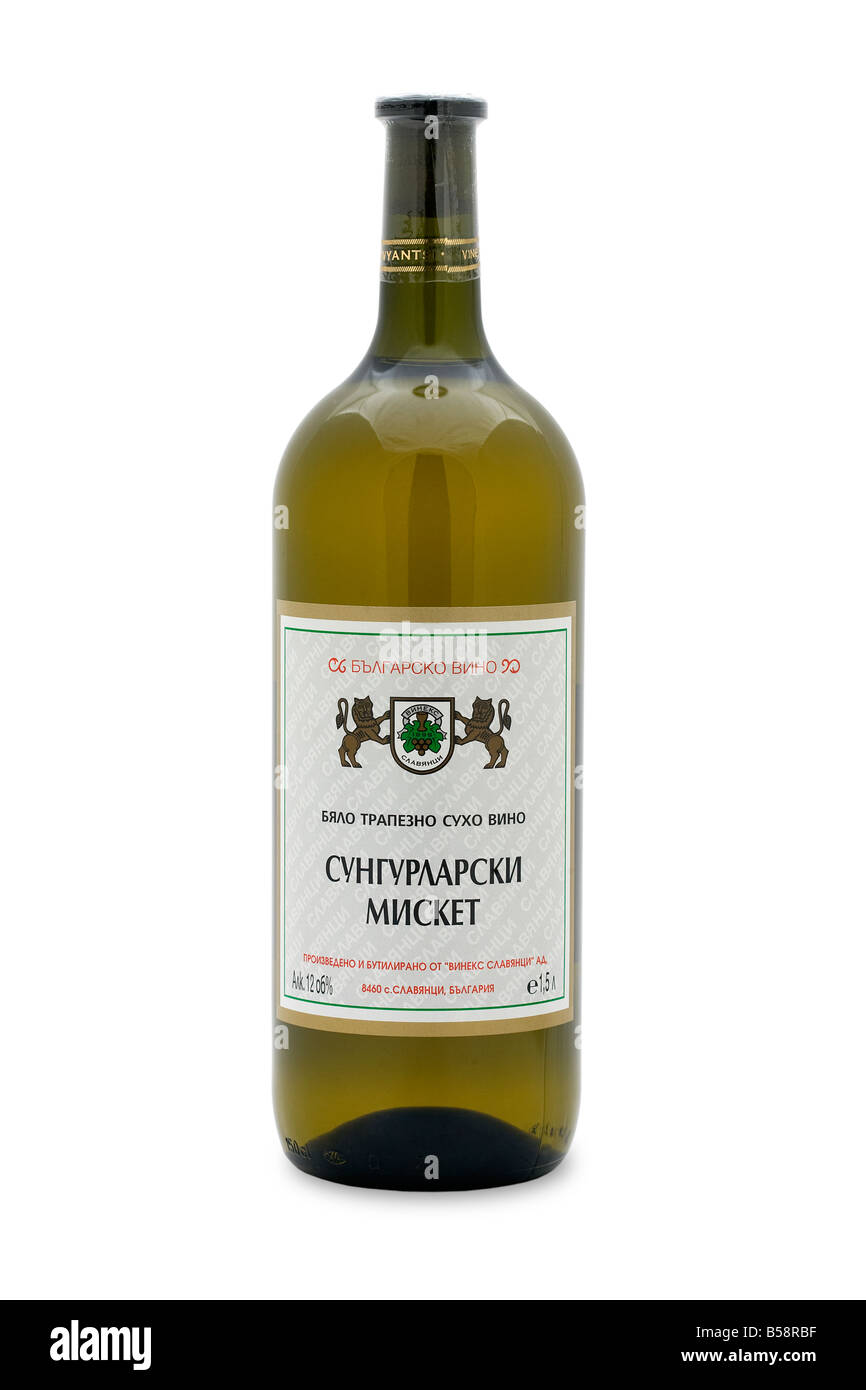 Vino blanco misket sungularski vinex slavyantsi Bulgaria Fotografía de  stock - Alamy