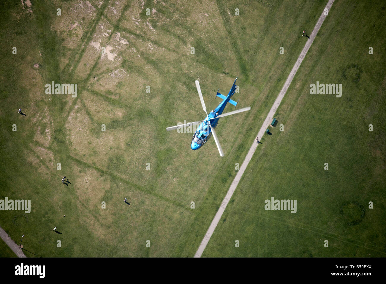 Vista aérea al noroeste de helicóptero en vuelo sobre Negro Heath London SE3 Inglaterra Foto de stock
