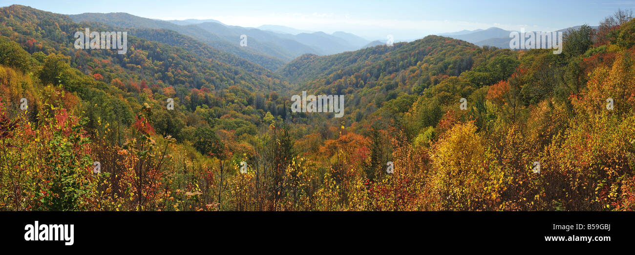 Las Grandes Montañas Humeantes (Great Smoky Mountains en el otoño Foto de stock
