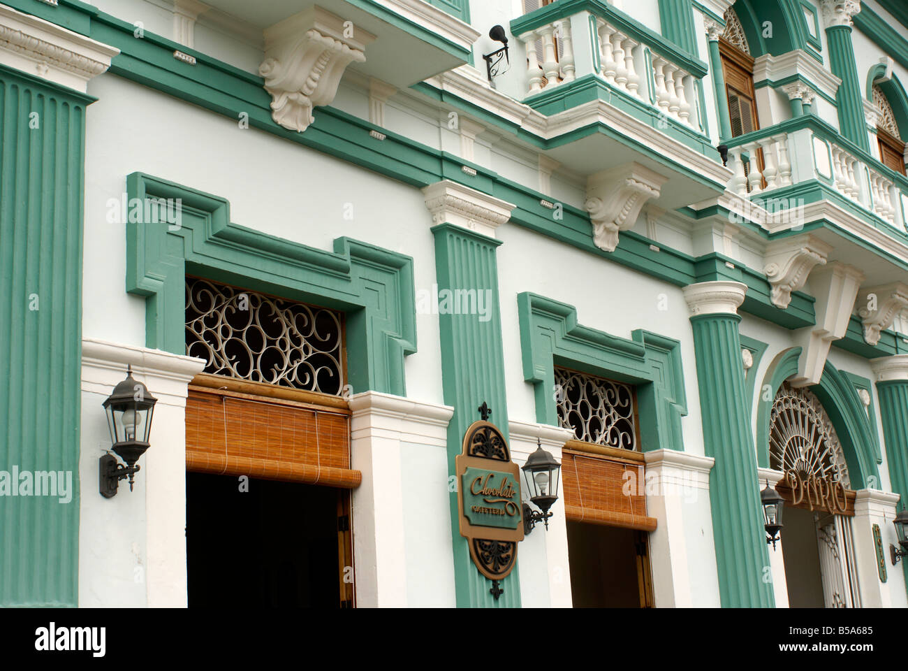 Restaurado edificio colonial Español El hotel Darío en la ciudad de Granada, Nicaragua Foto de stock