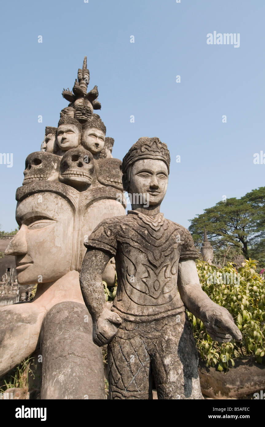 Buda Parque, Xieng Khuan, Vientiane, Laos, Indochina, en el sudeste de Asia Foto de stock