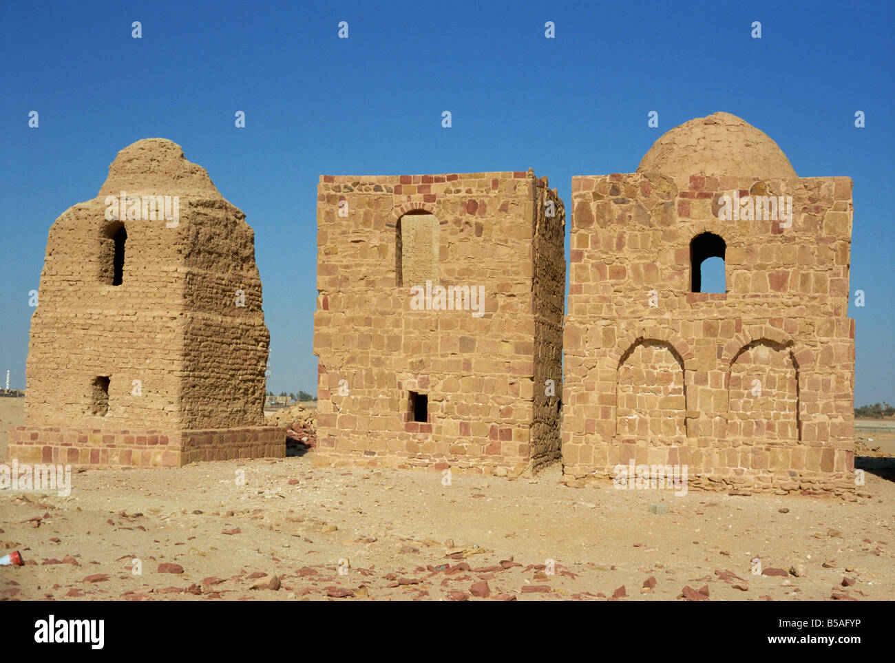 Principios tumbas islámicas Zueila Libia África del Norte África Foto de stock