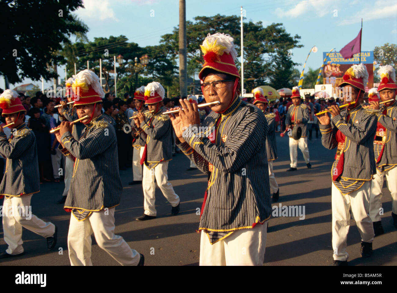Bandas en el Sultan's Birthday, Yogyakarta, Java, Indonesia, Sudeste de Asia Foto de stock
