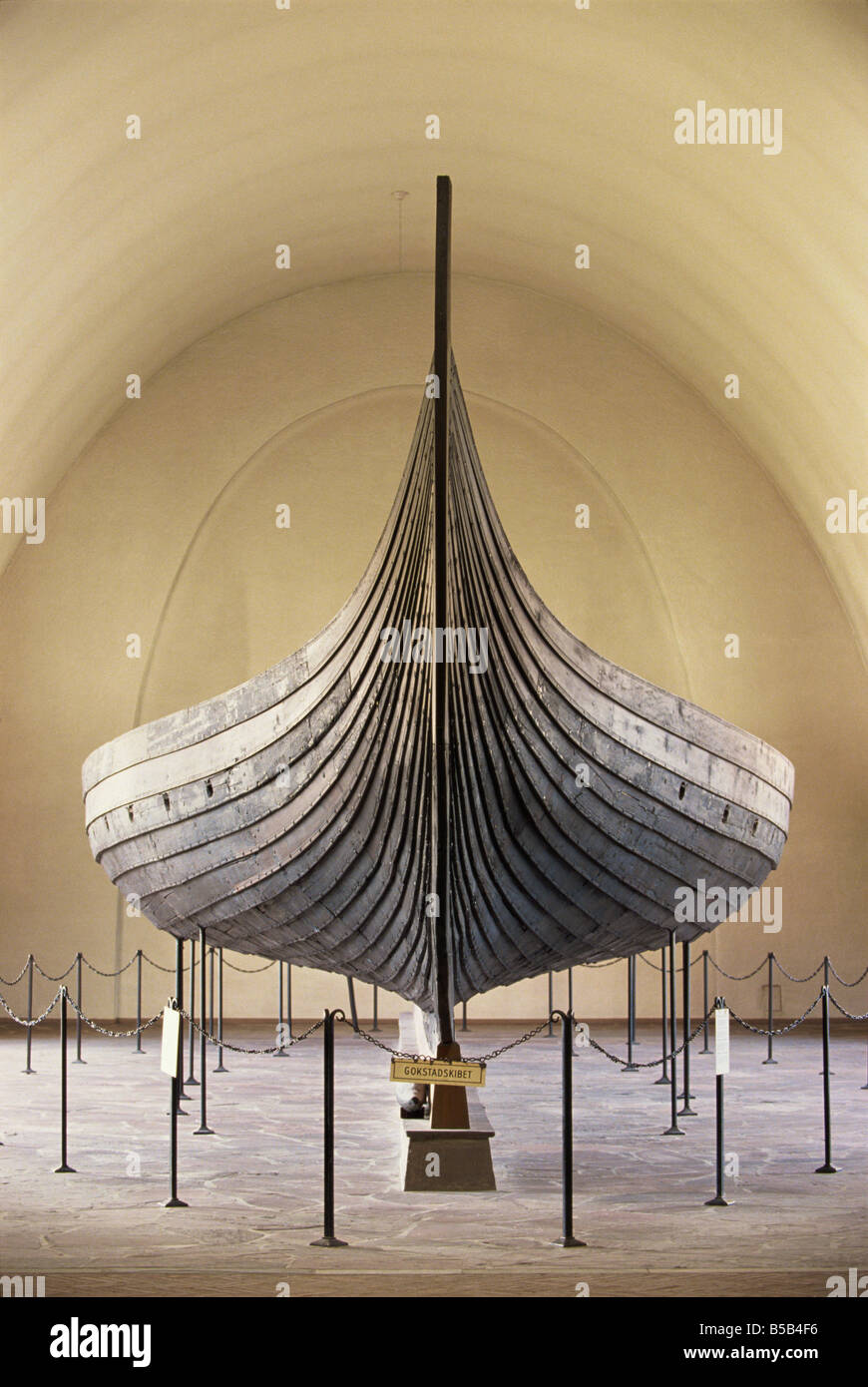 Barco Gokstad, Museo de Barcos Vikingos, Bygdoy, Oslo, Noruega, Escandinavia, Europa Foto de stock