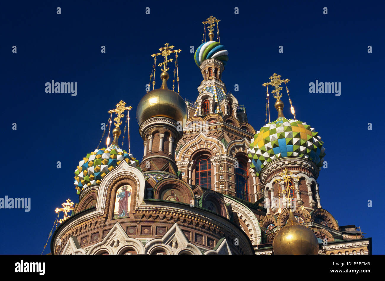 La Iglesia de la sangre derramada en San Petersburgo, Rusia, Europa Foto de stock