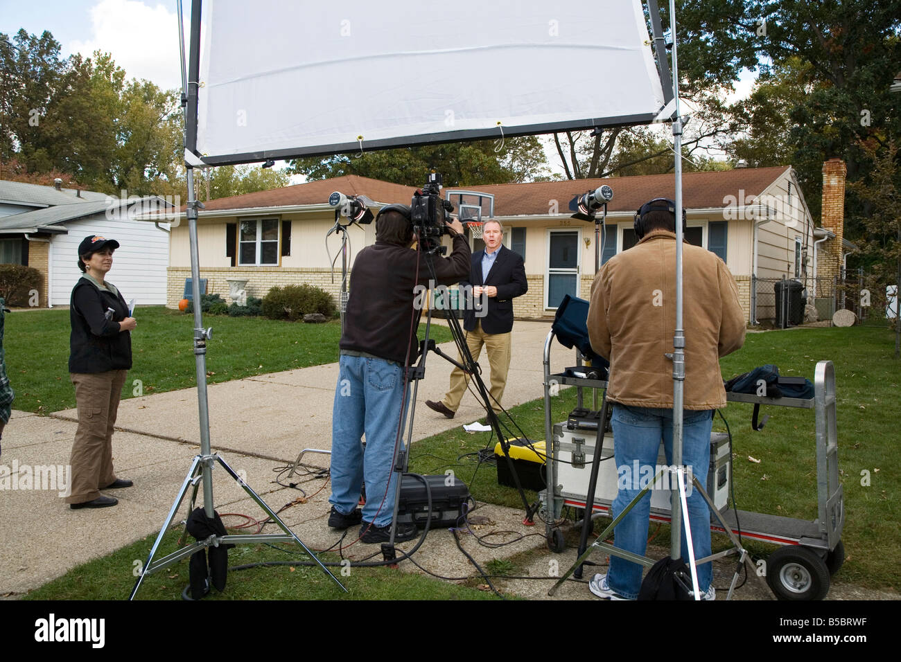 Medios de Comunicación en la casa de Joe el fontanero Fotografía de
