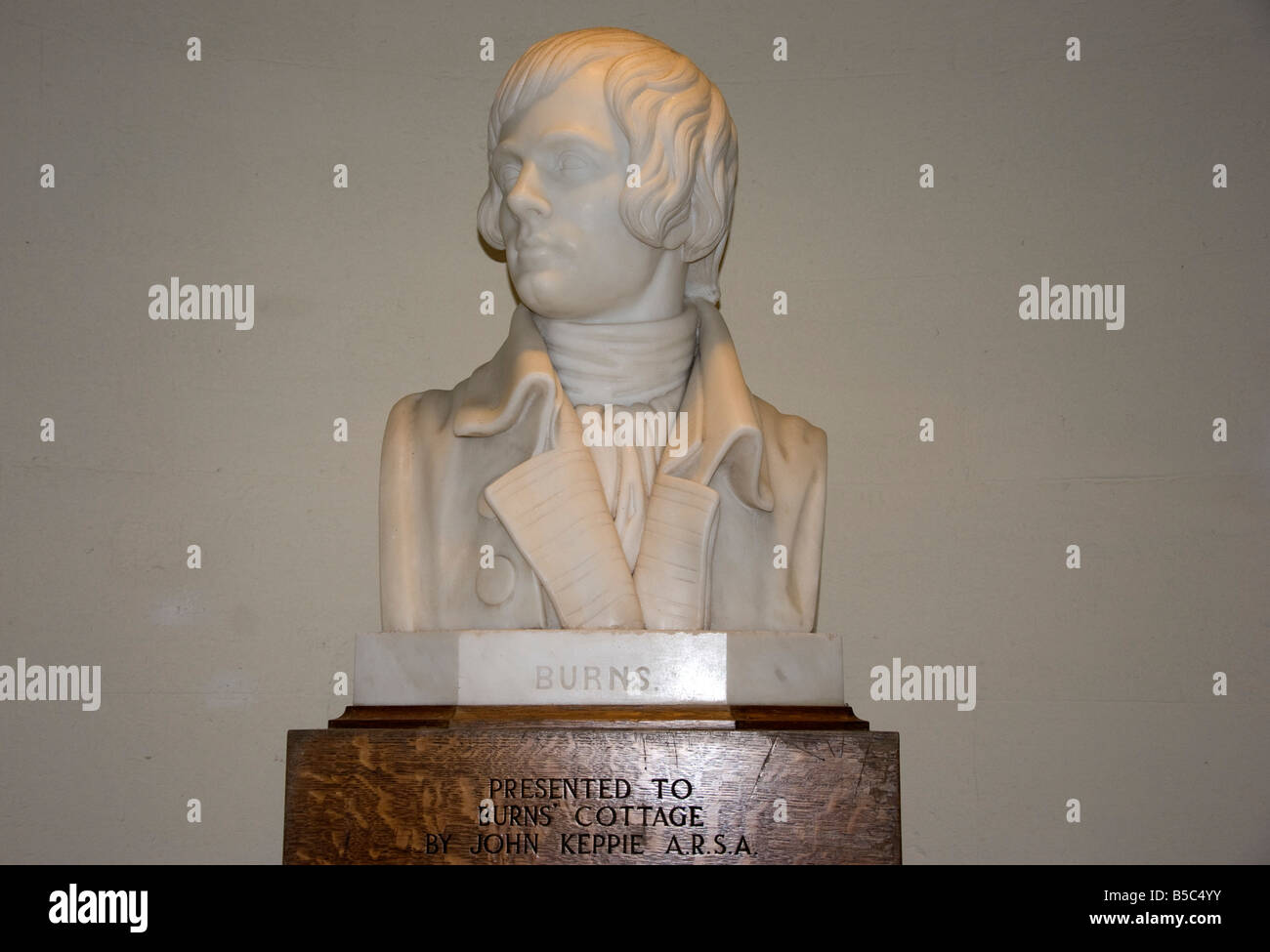 Busto de Robert Burns Alloway Foto de stock